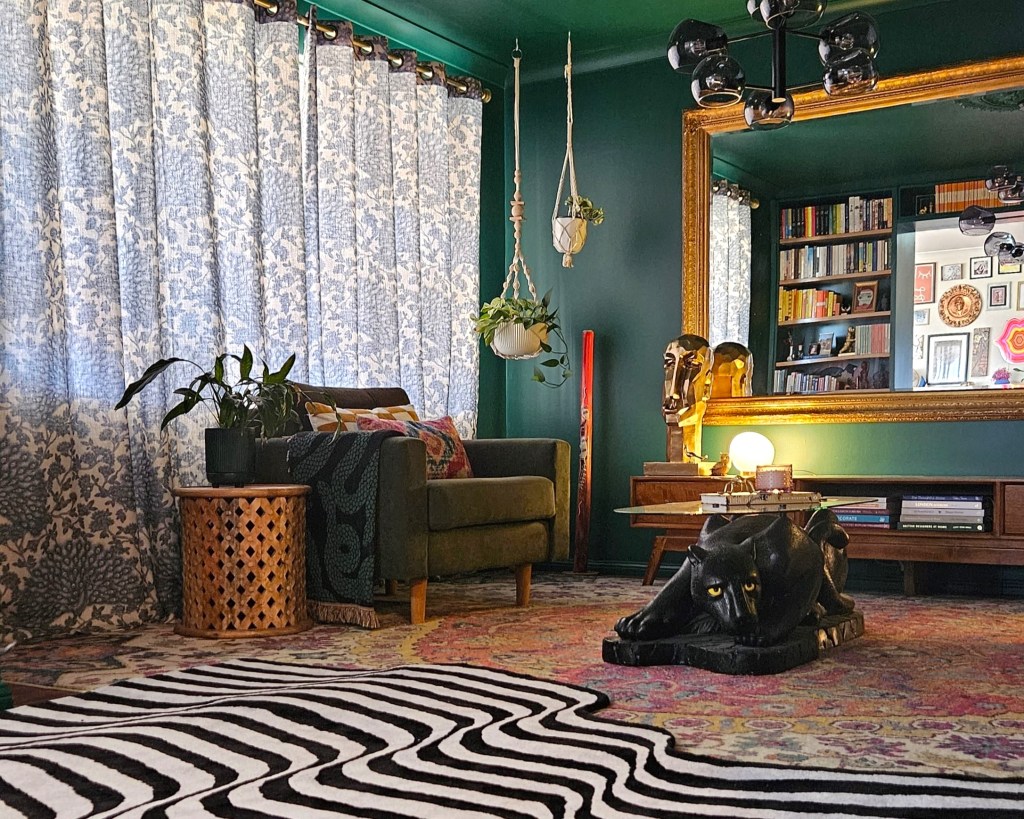 Room Tour: Our Moody Maximalist Home&nbsp;Library