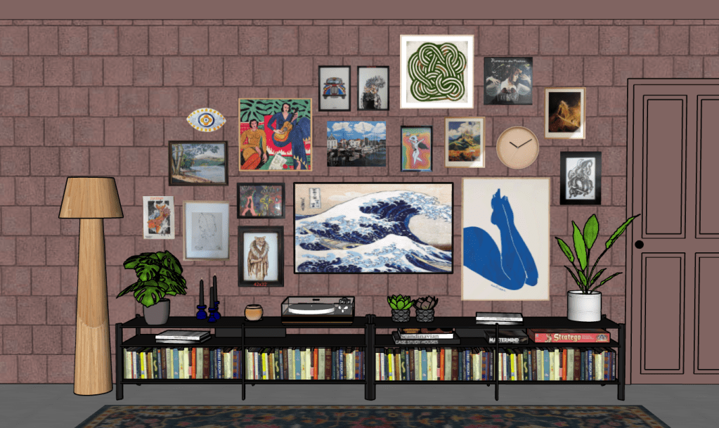 SketchUp Gallery Wall by 6PM Interiors
